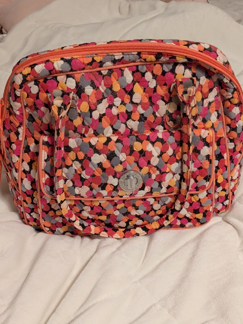 Vera Bradley Quilted Satchel in Confetti